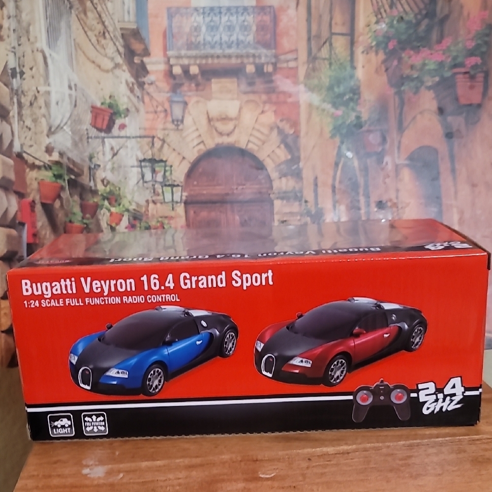 Bugatti Veyron 16.4 Grand Sport RC Car with Black and Red color - Picture 3 of 4